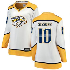 Dámské NHL Nashville Predators dresy 10 Colton Sissons Breakaway Bílý Fanatics Branded Venkovní