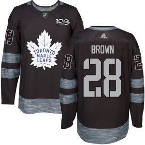 Pánské NHL Toronto Maple Leafs dresy 28 Connor Brown Authentic Černá Adidas 1917 2017 100th Anniversary