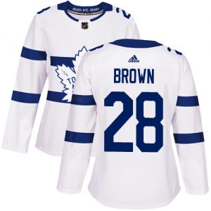 Dámské NHL Toronto Maple Leafs dresy 28 Connor Brown Authentic Bílý Adidas 2018 Stadium Series