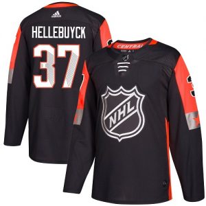 Pánské NHL Winnipeg Jets dresy 37 Connor Hellebuyck Authentic Černá Adidas 2018 All Star Central Division