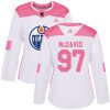 Dámské NHL Edmonton Oilers dresy 97 Connor McDavid Authentic Bílý Růžový Adidas Fashion