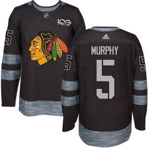 Pánské NHL Chicago Blackhawks dresy 5 Connor Murphy Authentic Černá Adidas 1917 2017 100th Anniversary