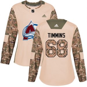 Dámské NHL Colorado Avalanche dresy 68 Conor Timmins Authentic Camo Adidas Veterans Day Practice