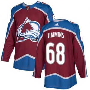 Dětské NHL Colorado Avalanche dresy 68 Conor Timmins Authentic Burgundy Červené Adidas Domácí