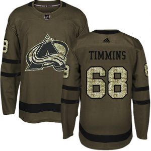 Dětské NHL Colorado Avalanche dresy 68 Conor Timmins Authentic Zelená Adidas Salute to Service