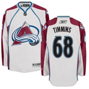 Dětské NHL Colorado Avalanche dresy 68 Conor Timmins Authentic Bílý Reebok Venkovní hokejové dresy