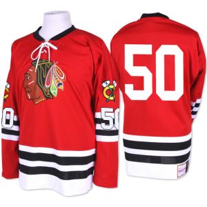 Pánské NHL Chicago Blackhawks dresy 50 Corey Crawford Authentic 1960 61 Throwback Červené Mitchell and Ness