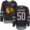 Pánské NHL Chicago Blackhawks dresy 50 Corey Crawford Authentic Černá Adidas 1917 2017 100th Anniversary