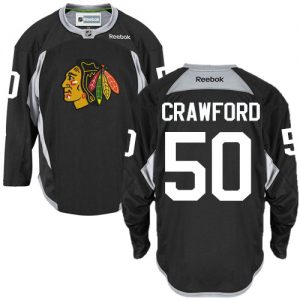 Pánské NHL Chicago Blackhawks dresy 50 Corey Crawford Authentic Černá Reebok Practice