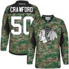 Pánské NHL Chicago Blackhawks dresy 50 Corey Crawford Authentic Camo Reebok Veterans Day Practice