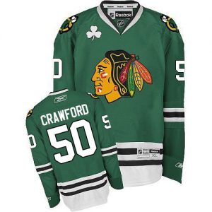 Pánské NHL Chicago Blackhawks dresy 50 Corey Crawford Authentic Zelená Reebok
