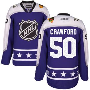 Pánské NHL Chicago Blackhawks dresy 50 Corey Crawford Authentic Nachový Reebok Central Division 2017 All Star