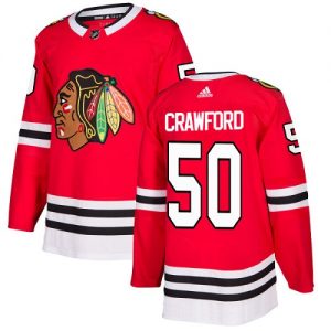 Pánské NHL Chicago Blackhawks dresy 50 Corey Crawford Authentic Červené Adidas Domácí