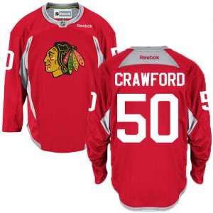 Pánské NHL Chicago Blackhawks dresy 50 Corey Crawford Authentic Červené Reebok Practice