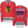 Pánské NHL Chicago Blackhawks dresy 50 Corey Crawford Authentic Červené Reebok USA Flag Fashion