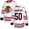 Dámské NHL Chicago Blackhawks dresy 50 Corey Crawford Authentic Bílý Adidas Venkovní