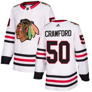 Dětské NHL Chicago Blackhawks dresy 50 Corey Crawford Authentic Bílý Adidas Venkovní