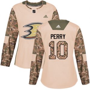 Dámské NHL Anaheim Ducks dresy 10 Corey Perry Authentic Camo Adidas Veterans Day Practice