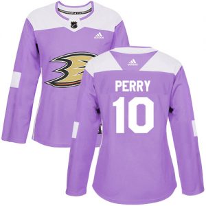 Dámské NHL Anaheim Ducks dresy 10 Corey Perry Authentic Nachový Adidas Fights Cancer Practice