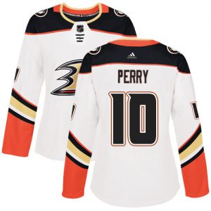 Dámské NHL Anaheim Ducks dresy 10 Corey Perry Authentic Bílý Adidas Venkovní