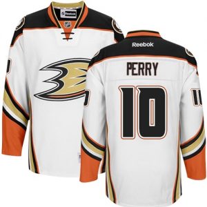 Dámské NHL Anaheim Ducks dresy 10 Corey Perry Authentic Bílý Reebok Venkovní hokejové dresy