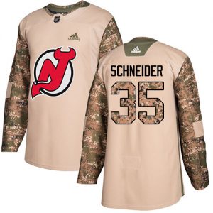 Pánské NHL New Jersey Devils dresy 35 Cory Schneider Authentic Camo Adidas Veterans Day Practice 1