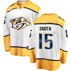 Pánské NHL Nashville Predators dresy 15 Craig Smith Breakaway Bílý Fanatics Branded Venkovní