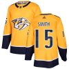 Pánské NHL Nashville Predators dresy 15 Craig Smith Premier Zlato Adidas Domácí