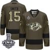 Pánské NHL Nashville Predators dresy 15 Craig Smith Premier Zelená Adidas Salute to Service 2017 Stanley Cup Final