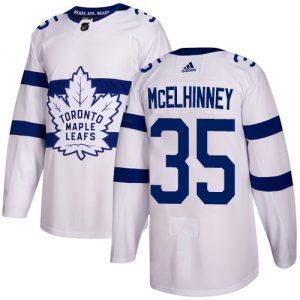 Pánské NHL Toronto Maple Leafs dresy 35 Curtis McElhinney Authentic Bílý Adidas 2018 Stadium Series