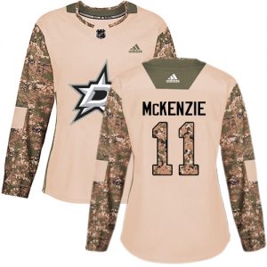 Dámské NHL Dallas Stars dresy 11 Curtis McKenzie Authentic Camo Adidas Veterans Day Practice