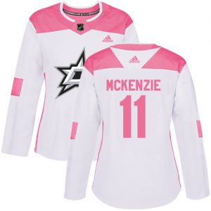 Dámské NHL Dallas Stars dresy 11 Curtis McKenzie Authentic Bílý Růžový Adidas Fashion