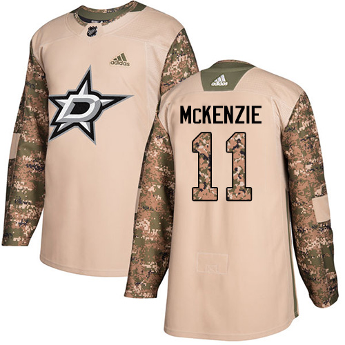 Dětské NHLDallas Stars dresy 11 Curtis McKenzie Authentic Camo Adidas Veterans Day Practice