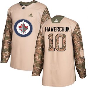 Pánské NHL Winnipeg Jets dresy Dale Hawerchuk 10 Authentic Camo Adidas Veterans Day Practice
