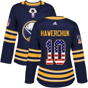 Dámské NHL Buffalo Sabres dresy Dale Hawerchuk 10 Authentic Námořnická modrá Adidas USA Flag Fashion