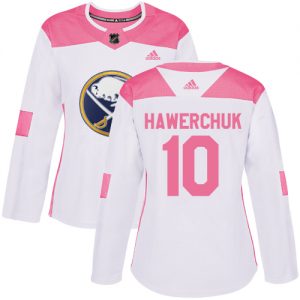 Dámské NHL Buffalo Sabres dresy Dale Hawerchuk 10 Authentic Bílý Růžový Adidas Fashion