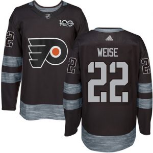 Pánské NHL Philadelphia Flyers dresy 22 Dale Weise Authentic Černá Adidas 1917 2017 100th Anniversary