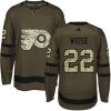 Pánské NHL Philadelphia Flyers dresy 22 Dale Weise Authentic Zelená Adidas Salute to Service