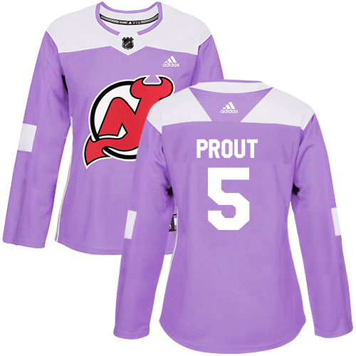 Dámské NHL New Jersey Devils dresy 5 Dalton Prout Authentic Nachový Adidas Fights Cancer Practice