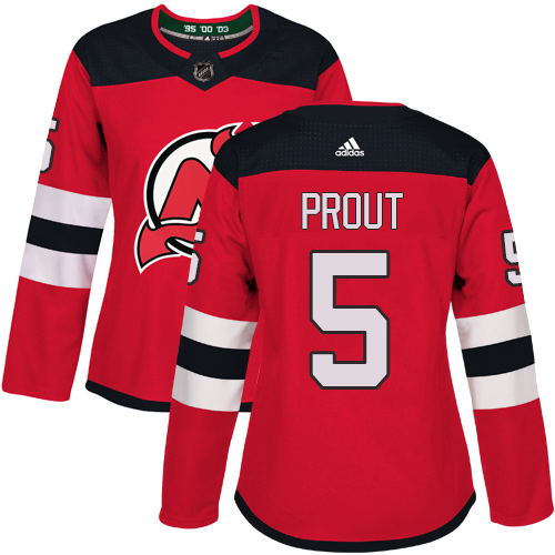 Dámské NHL New Jersey Devils dresy 5 Dalton Prout Authentic Červené Adidas Domácí
