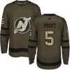 Dětské NHL New Jersey Devils dresy 5 Dalton Prout Authentic Zelená Adidas Salute to Service