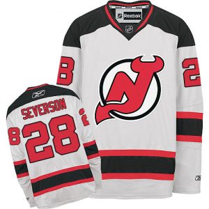 Dámské NHL New Jersey Devils dresy 28 Damon Severson Authentic Bílý Reebok Venkovní hokejové dresy