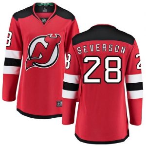 Dámské NHL New Jersey Devils dresy 28 Damon Severson Breakaway Červené Fanatics Branded Domácí