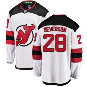 Dětské NHL New Jersey Devils dresy 28 Damon Severson Breakaway Bílý Fanatics Branded Venkovní