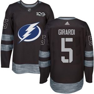 Pánské NHL Tampa Bay Lightning dresy 5 Dan Girardi Authentic Černá Adidas 1917 2017 100th Anniversary