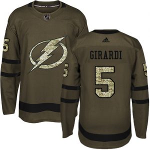 Pánské NHL Tampa Bay Lightning dresy 5 Dan Girardi Authentic Zelená Adidas Salute to Service