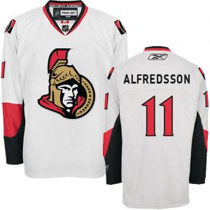 Dámské NHL Ottawa Senators dresy 11 Daniel Alfredsson Authentic Bílý Reebok Venkovní hokejové dresy