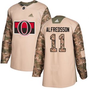 Dětské NHL Ottawa Senators dresy 11 Daniel Alfredsson Authentic Camo Adidas Veterans Day Practice