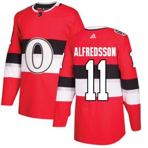 Dětské NHL Ottawa Senators dresy 11 Daniel Alfredsson Authentic Červené Adidas 2017 100 Classic