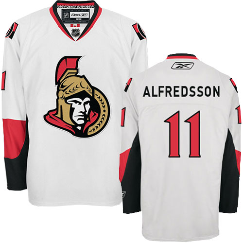 Dětské NHL Ottawa Senators dresy 11 Daniel Alfredsson Authentic Bílý Reebok Venkovní hokejové dresy